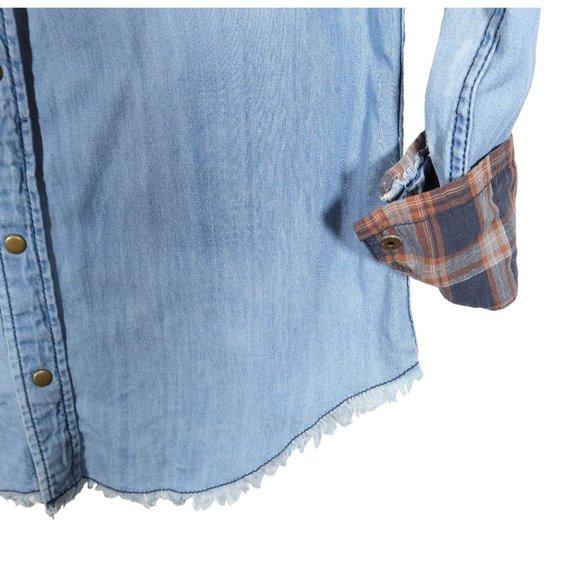 Free People Denim Blue Button Down Shirt - Picture 4 of 8